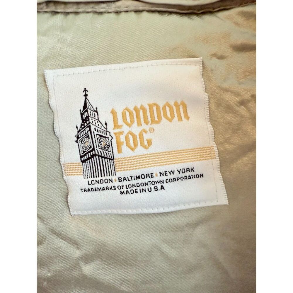 Vintage London Fog Double Breasted Trench Coat with Removable Lining size 46 Reg - Picture 9 of 11